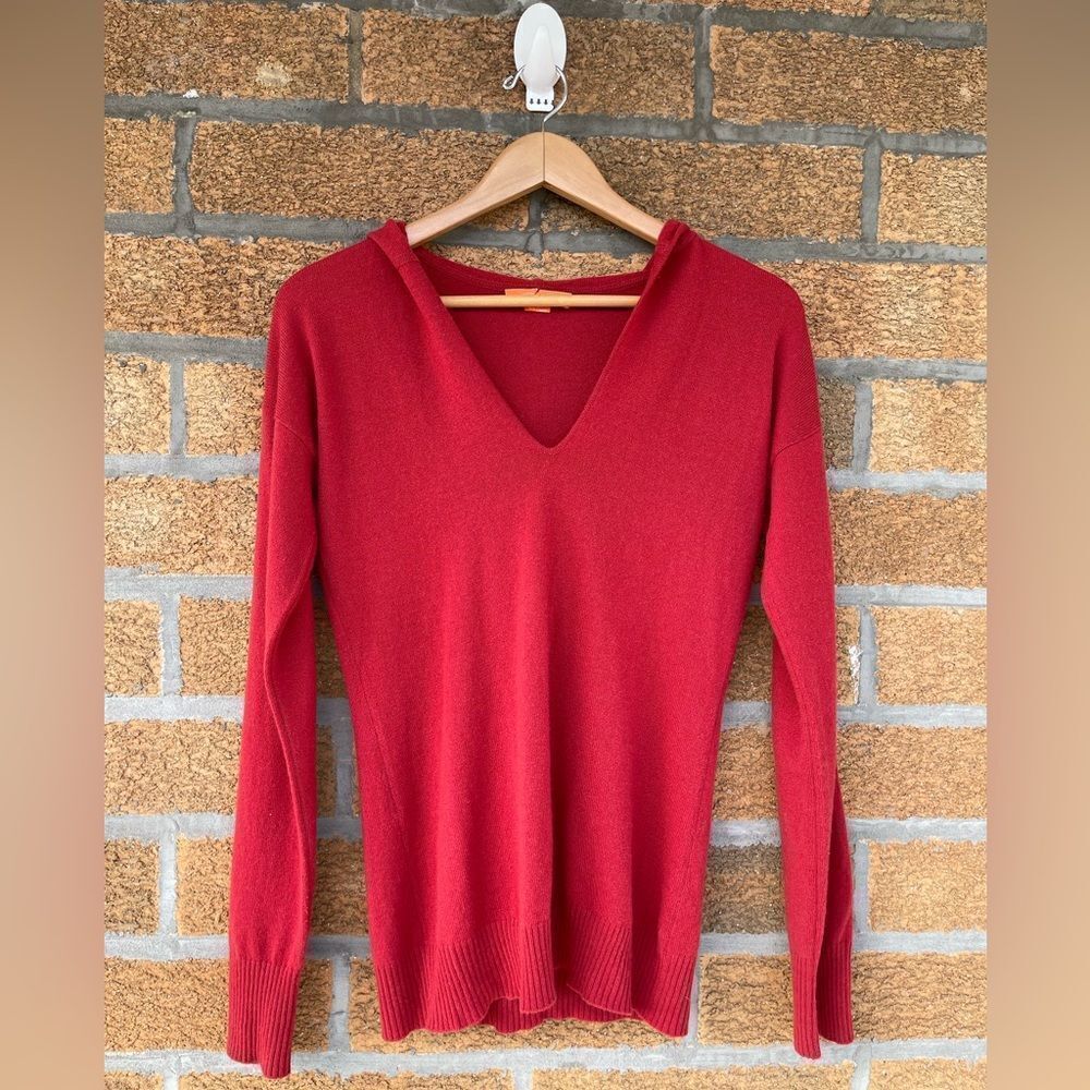 Christopher Fischer 100% Cashmere hooded sweater small